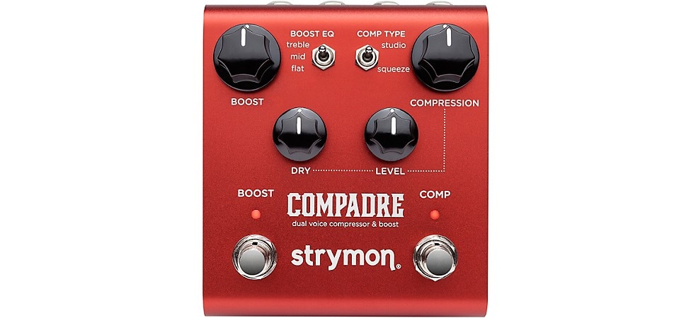 Strymon Compadre Dual Voice Compressor & Boost Front Panel