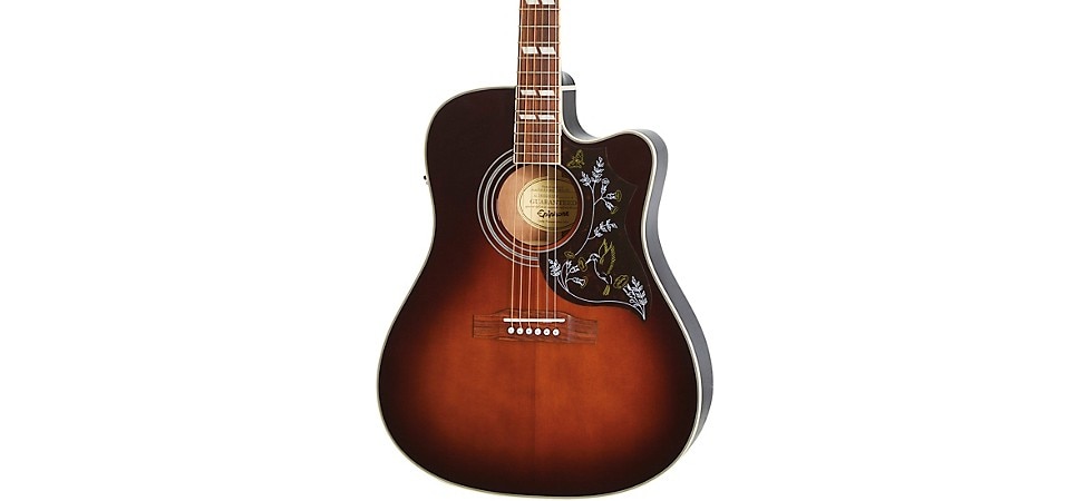 Epiphone Hummingbird EC Studio Limited-Edition Acoustic-Electric Guitar Tobacco Sunburst