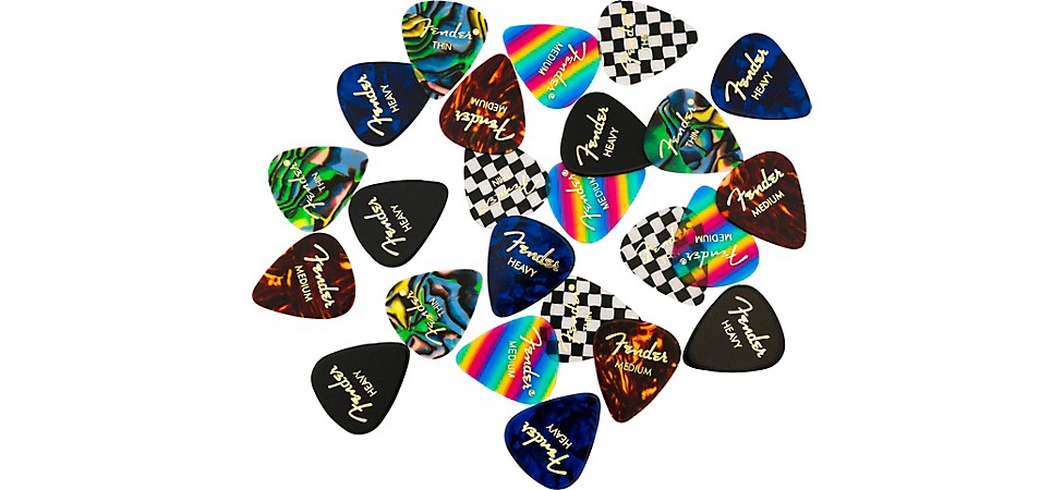 Fender Assorted Pattern Celluloid Guitar Picks 24-Pack