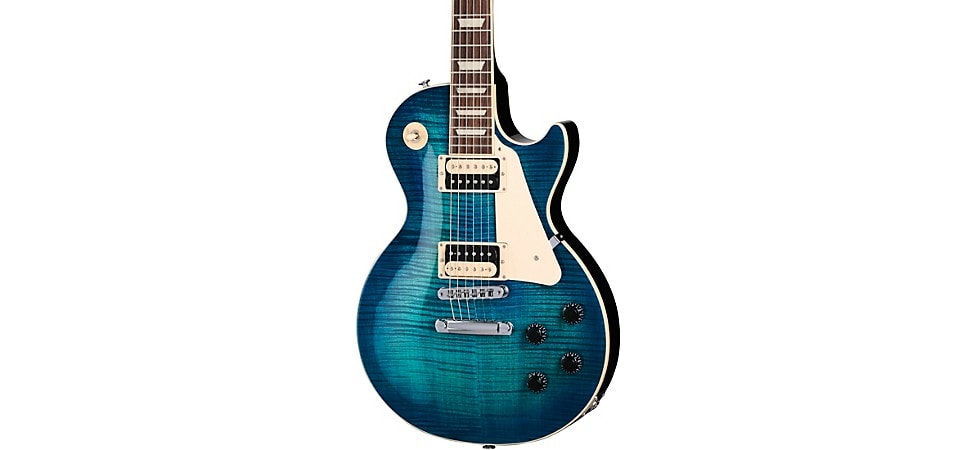 Gibson Les Paul Traditional Pro V AAA Flame Top Electric Guitar Ocean Water Perimeter