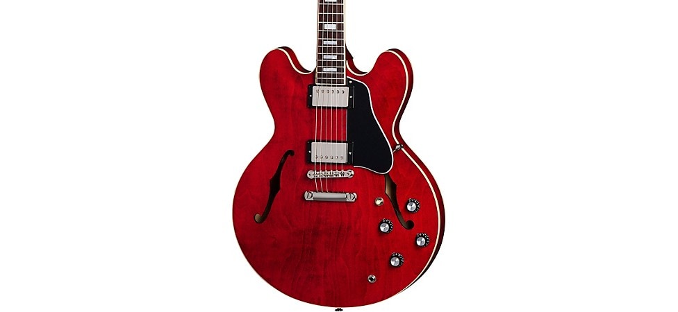 Gibson ES-335 '60s Block Limited-Edition Semi-Hollow Electric Guitar in Sixties Cherry