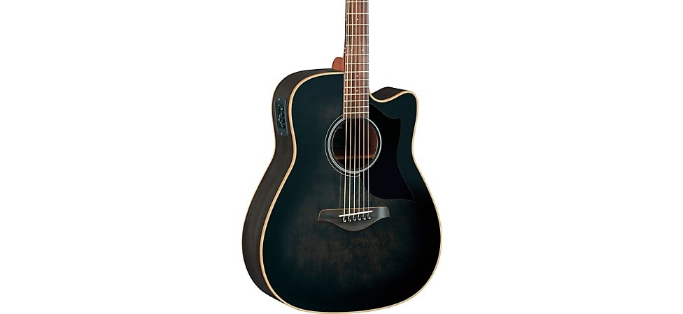 Yamaha A-Series A1M Cutaway Dreadnought Acoustic-Electric Guitar in Transparent Black