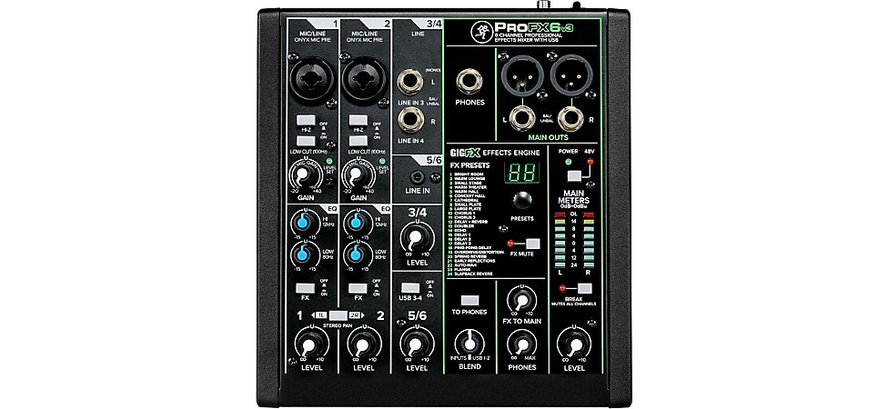 Mackie ProFX6v3 6-Channel Mixer