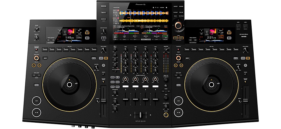 Numark NS7III | 4-Channel Motorized DJ Controller & Mixer with Screens and  free Remix/Sampling Program downloads