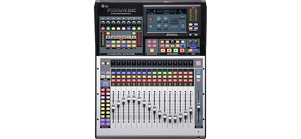 PreSonus StudioLive 32SC 32-Channel Mixer With 17 Motorized Faders and 64x64 USB Interface