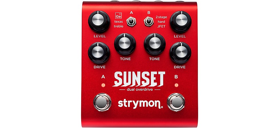Strymon Sunset Dual Overdrive Front Panel