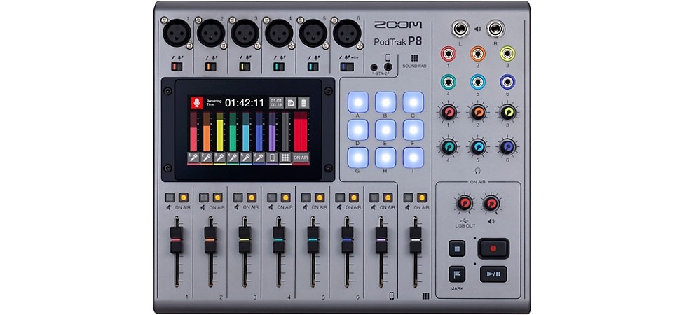 Zoom PodTrak P8 Portable Multitrack Podcast Recorder