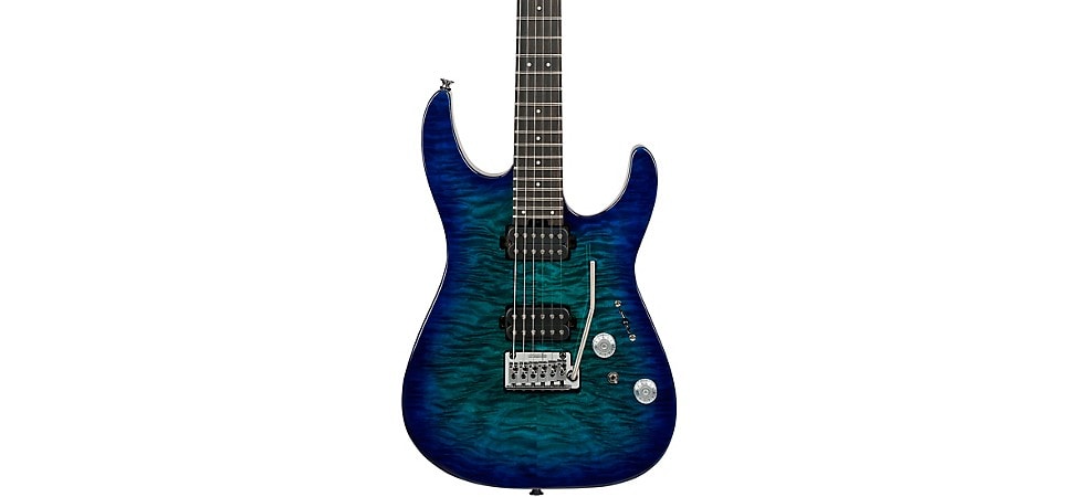 Charvel Pro-Mod Plus Dinky DK24 HH 2PT E QM in Chlorine Burst