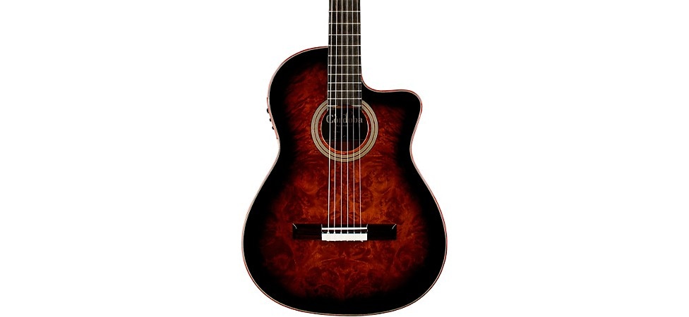 Córdoba Fusion 12 Exotic Top Nylon-String Classical Acoustic-Electric Guitar in Brown Sugar Burst