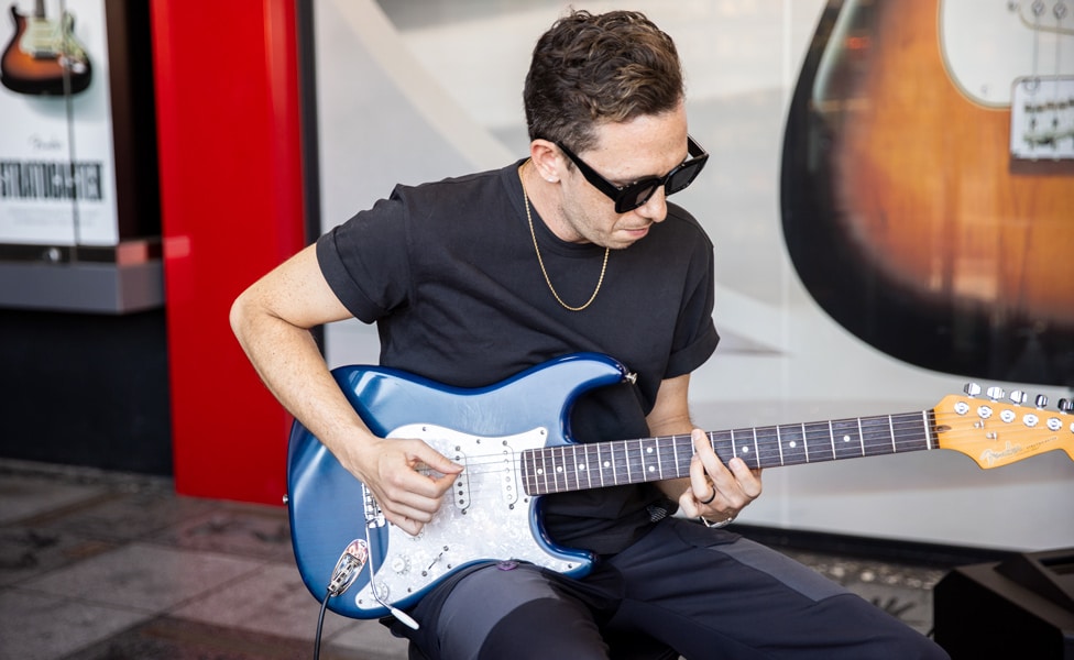 Cory Wong Playing Outside of Guitar Center Hollywood