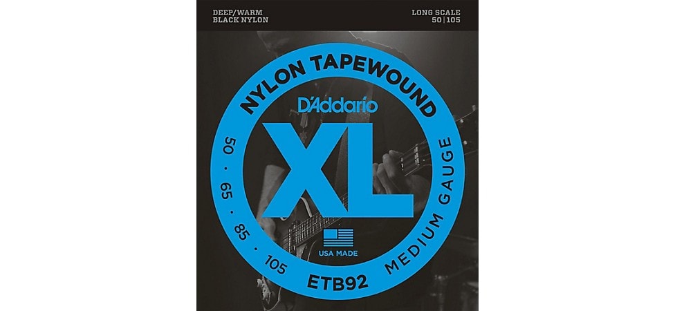 D'Addario ETB92 Nylon Tapewound Medium Gauge Bass Strings