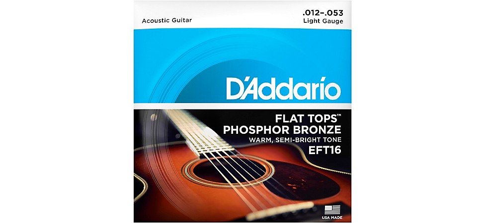 D'Addario EFT16 Flat Top PB Light Acoustic Guitar Strings