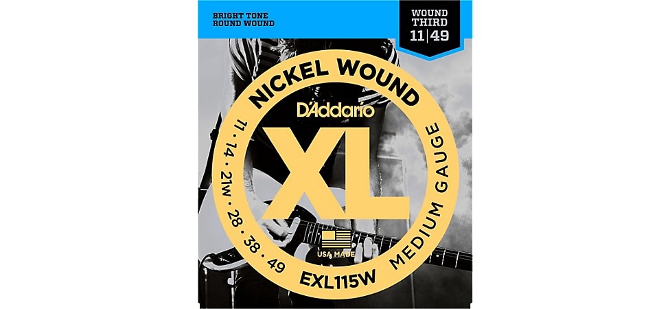 D'Addario EXL115W Nickel Blues/Jazz Wound 3rd Electric Guitar Strings