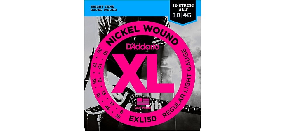 D'Addario EXL150 Nickel XL 12-String Electric Guitar Strings