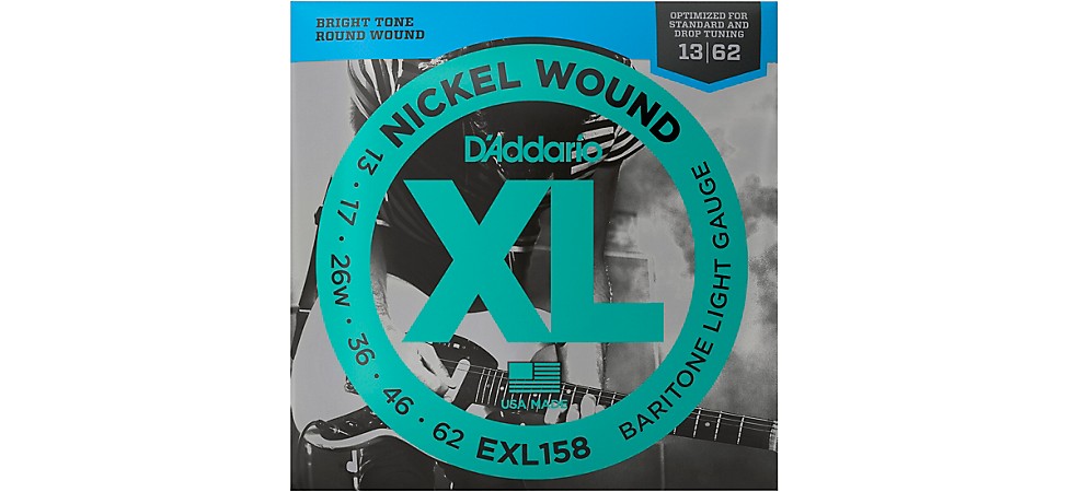 D'Addario EXL158 Light Baritone Electric Guitar Strings