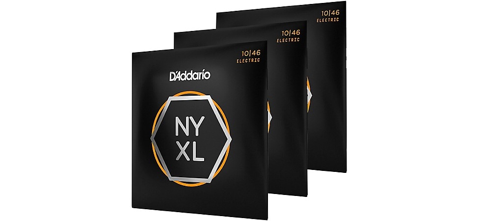 D'Addario NYXL 10-46 Light Electric Guitar Strings 3-Pack