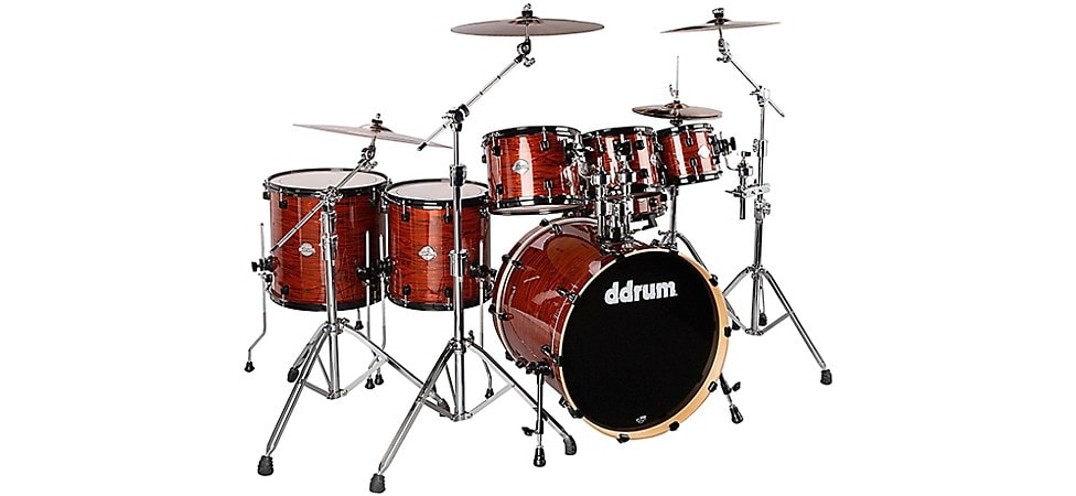 ddrum Dominion Birch 7-Piece Shell Pack in Inferno Red Pearl