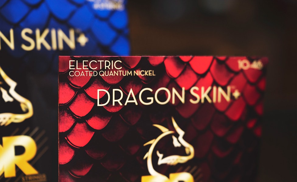 DR Dragon Skin+ Coated Quantum Nickel Electric Guitar Strings (10-46)