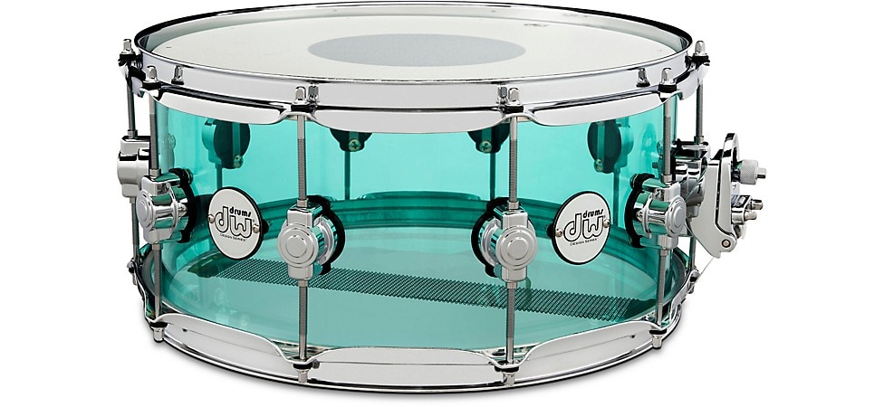 DW Design Series Acrylic Snare Drum 14x6.5in Sea Glass