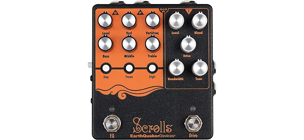 EarthQuaker Devices Scrolls Bass Odyssey EQ and Overdrive