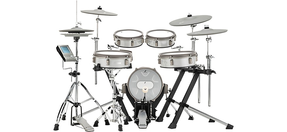 EFNOTE 3B Acoustic Designed Electronic Drum Set in White Sparkle