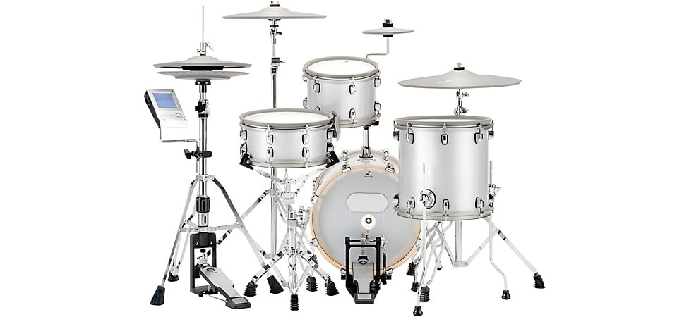 EFNOTE 5 Acoustic Designed Electronic Drum Set in White Sparkle