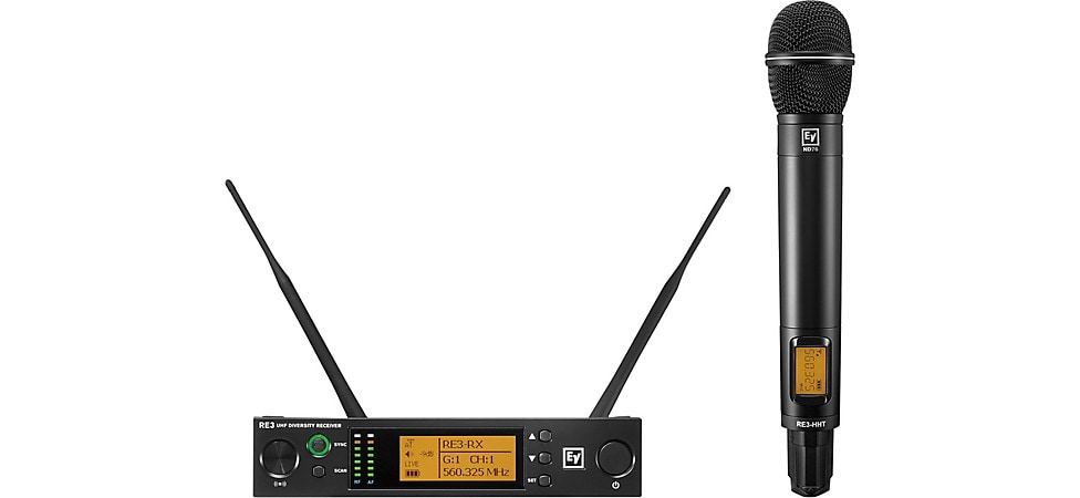 Electro-Voice RE3 Wireless Handheld Set with ND76 Dynamic Cardioid Vocal Microphone