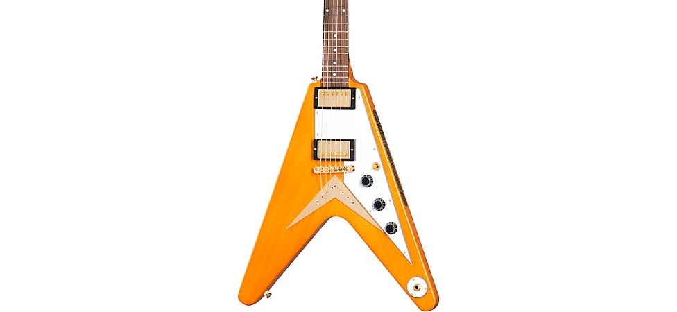 Epiphone 1958 Korina Flying V Electric Guitar in Aged Natural