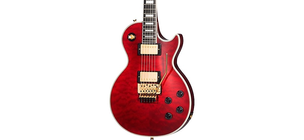 Epiphone Alex Lifeson Les Paul Custom Axcess Electric Guitar in Ruby