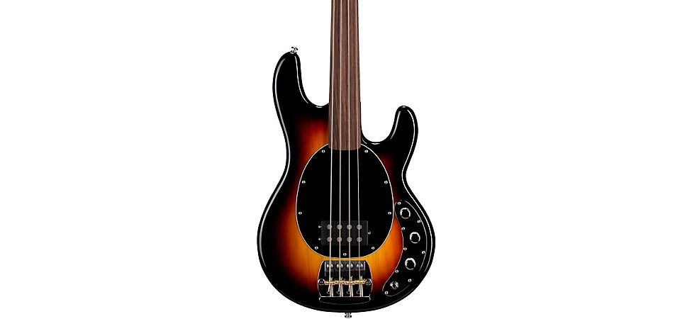 Ernie Ball Music Man Pino Palladino Fretless StingRay Electric Bass Guitar in 79 Burst
