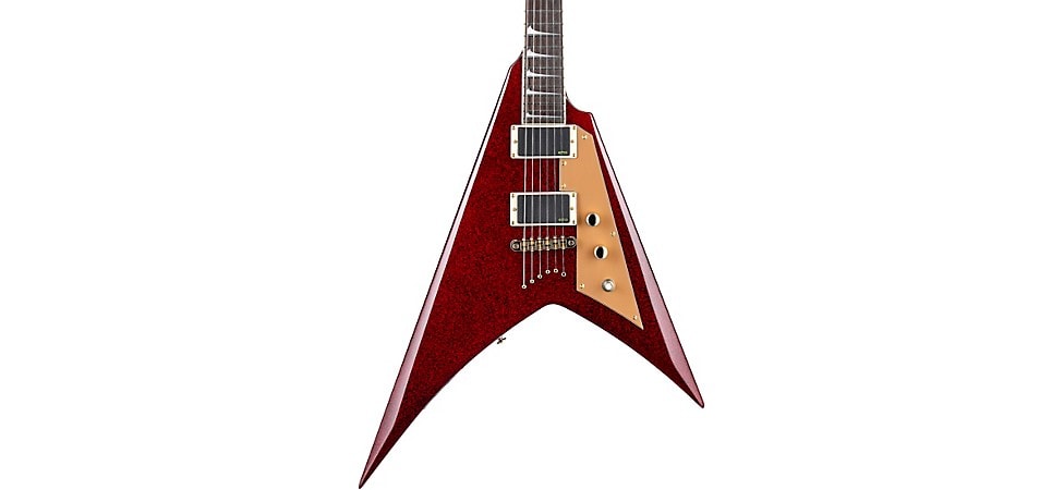 ESP LTD Kirk Hammett Signature KH-V Electric Guitar in Red Sparkle