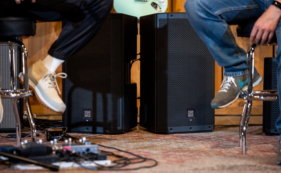 Electro-Voice ZLX-8 Powered Loudspeakers on-stage at Guitar Center Hollywood