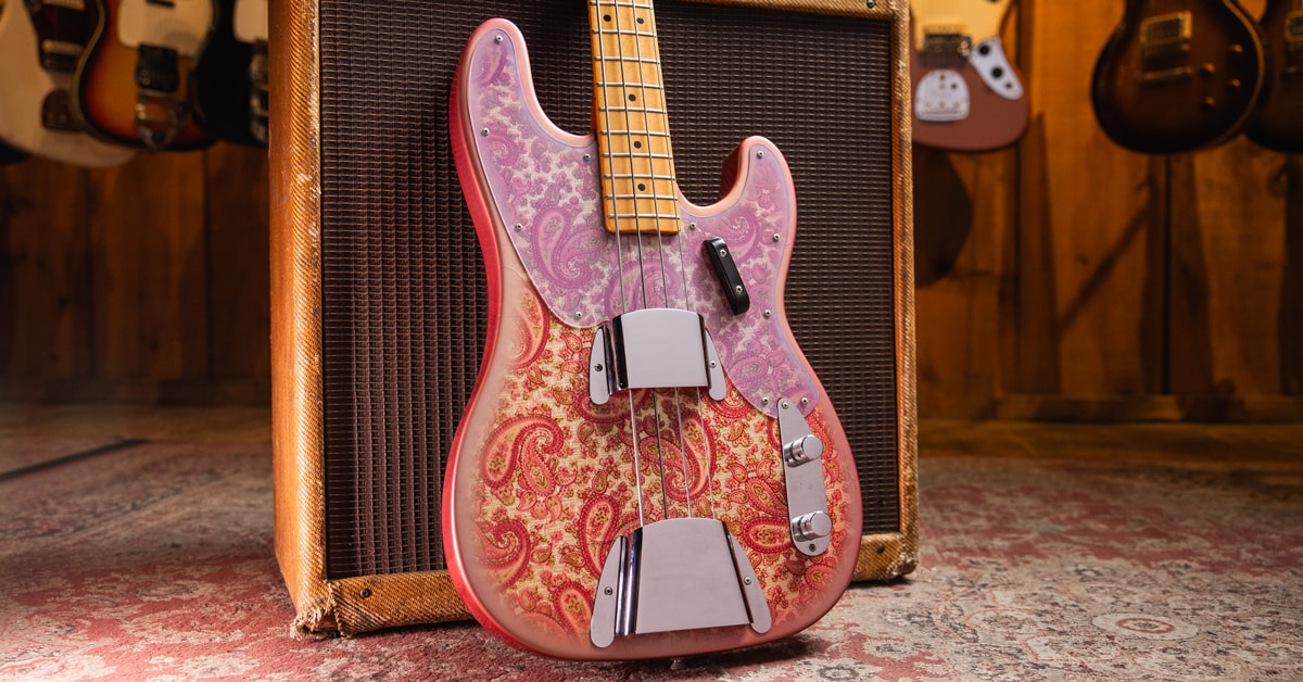 The 1968 Fender Pink Paisley Telecaster Bass