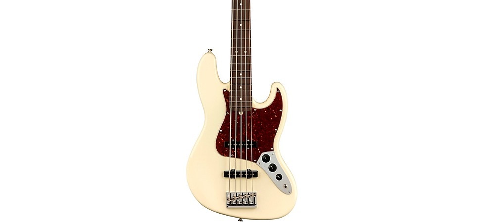 Fender American Professional II Jazz Bass V in Olympic White