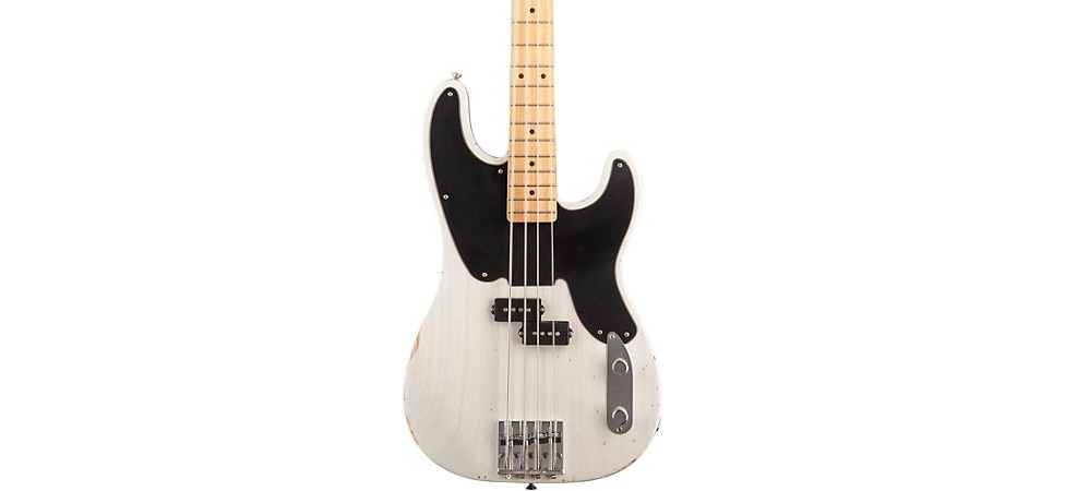 Fender Mike Dirnt Road Worn Precision Bass with Maple Fingerboard in White Blonde