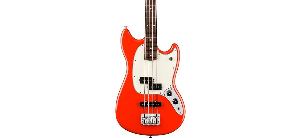 Fender Player II Mustang Bass with Rosewood Fingerboard in Coral Red