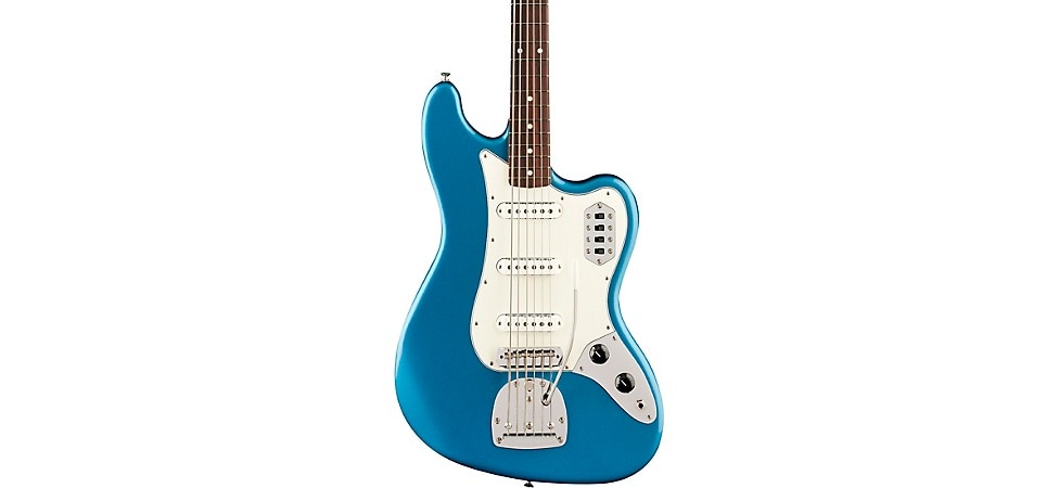Fender Vintera II '60s Bass VI 6-String Bass Guitar in Lake Placid Blue