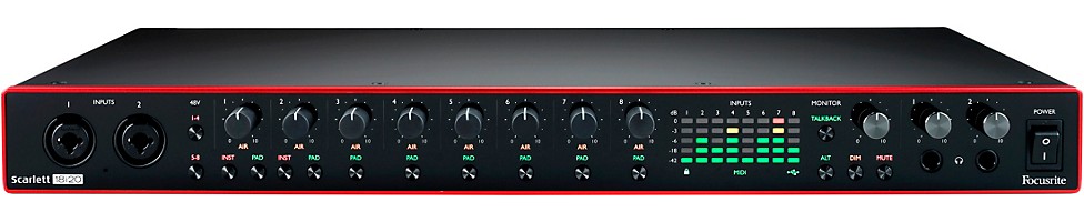 Focusrite Scarlett 18i20 USB Audio Interface (Gen 3)