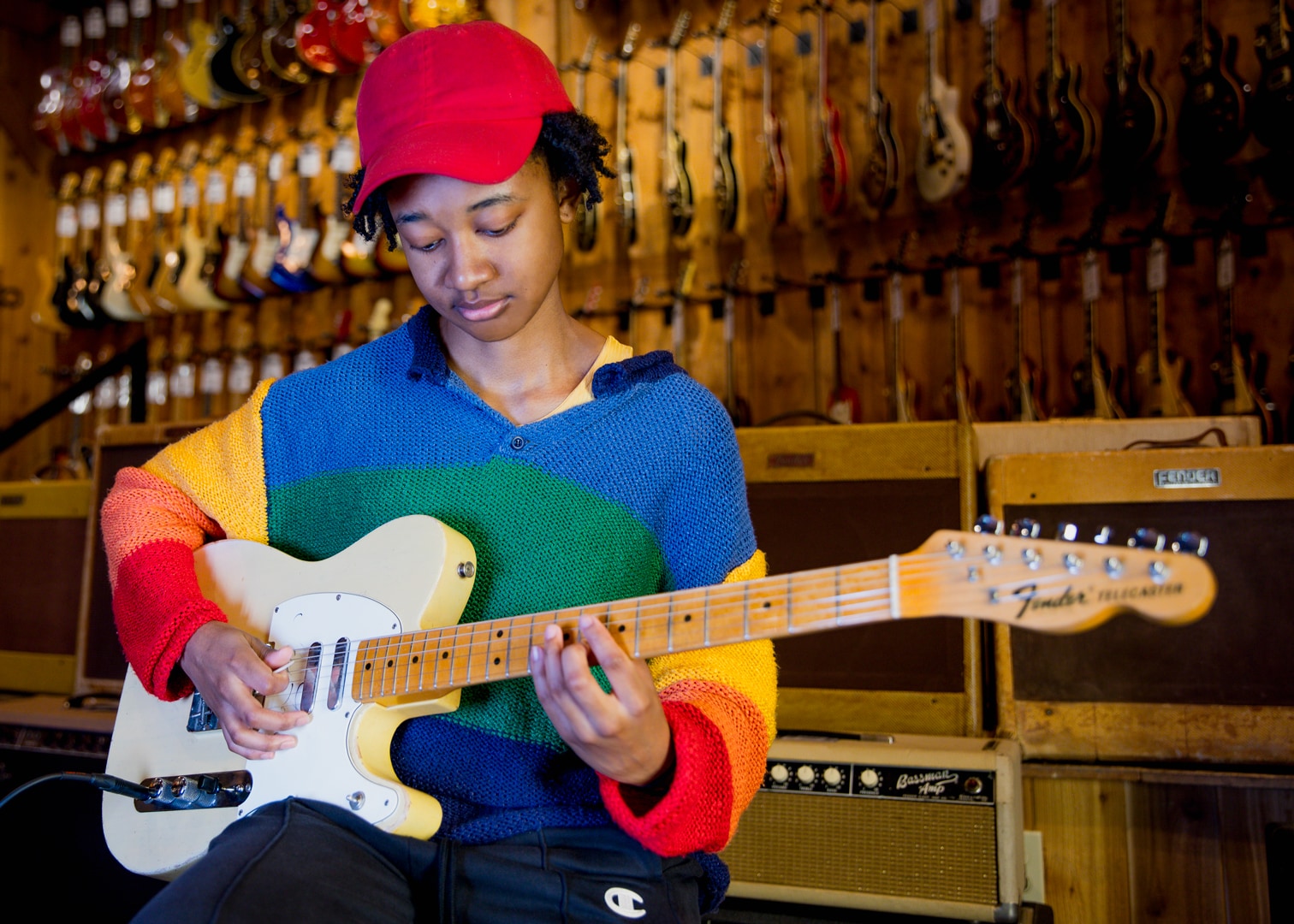 Melanie Faye plays Mary Kaye's Telecaster at Guitar Center Hollywood