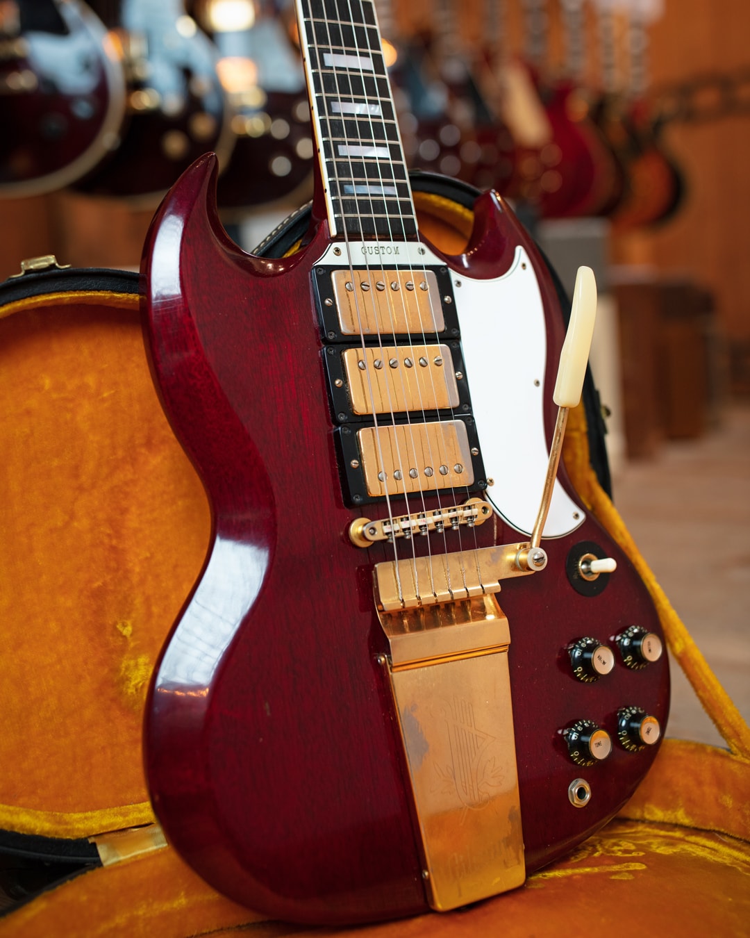 Vintage Guitar Finds 1963 Gibson Sg Custom Cherry Gc Riffs