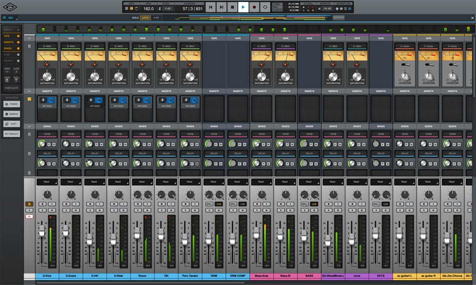 A closer look at the mixer interface in UA's LUNA