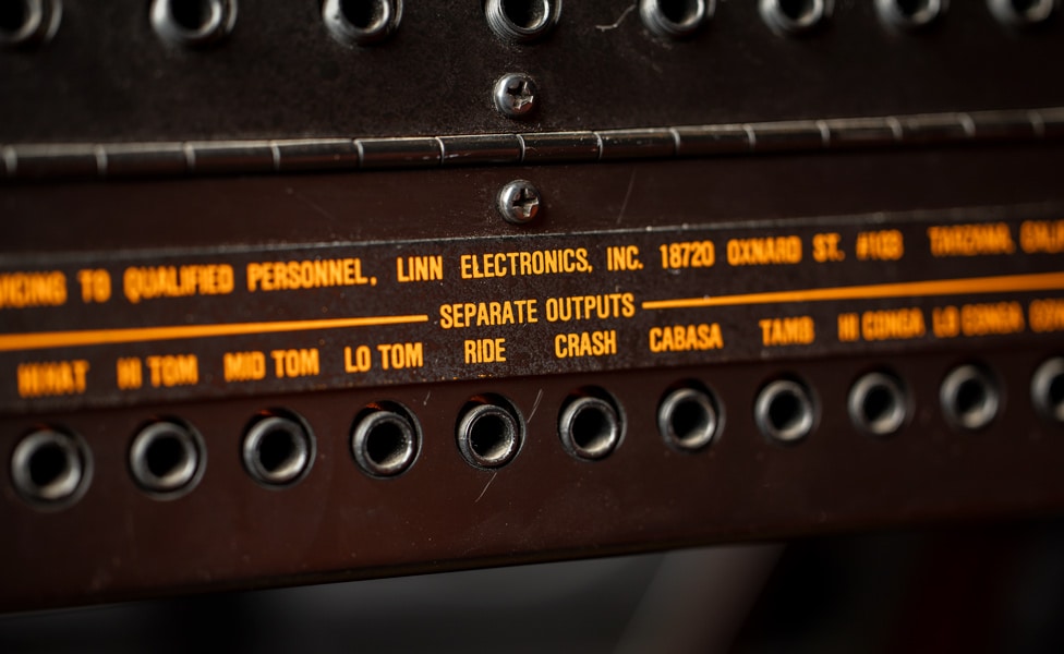 Separate outputs on a vintage Linn Instruments LinnDrum