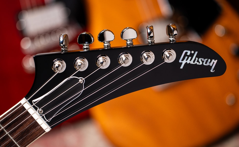Headstock on the Gibson Theodore Standard