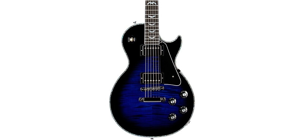 Gibson Les Paul Custom Bats in Flight in Dark Blue Burst