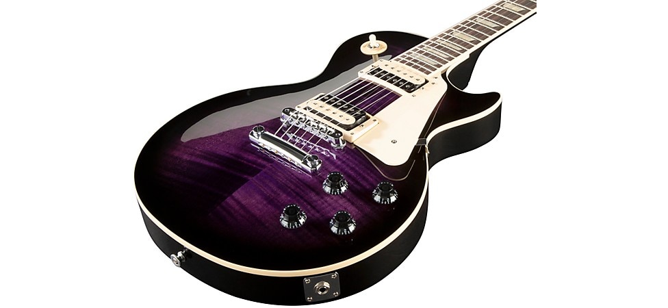 Gibson Les Paul Traditional Pro V AAA Flame Top in Dark Purple Burst