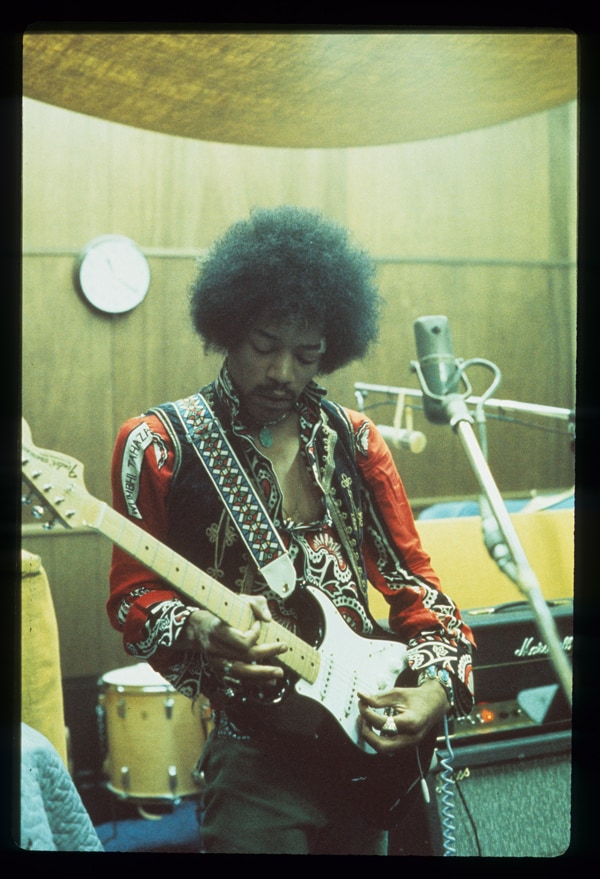 Jimi Hendrix at TTG Studios Photo: Chuck Boyd / (c) Authentic Hendrix, LLC....