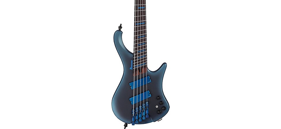 Ibanez EHB5MSBSP 5-String Multi-Scale Ergonomic Headless Bass Guitar in Midnight Arctic Ocean Matte