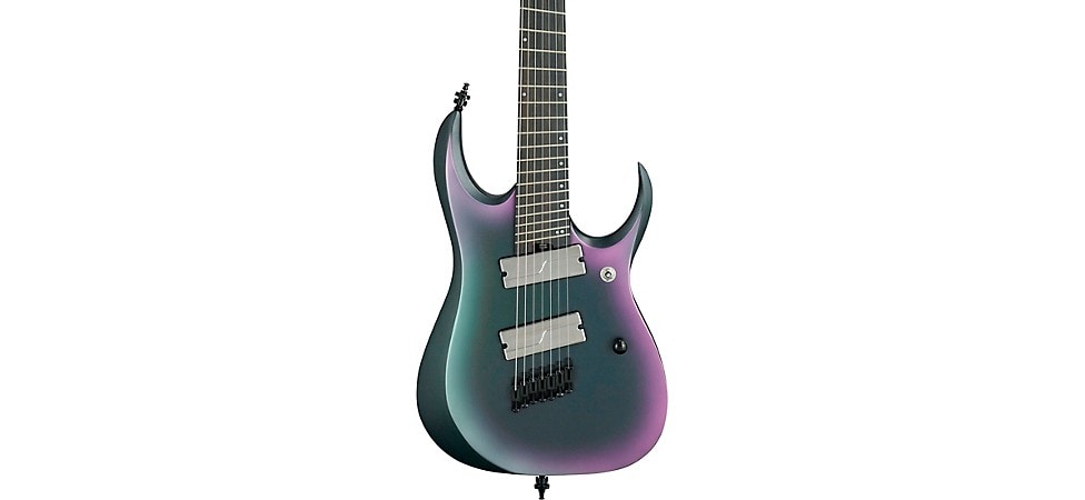 Ibanez RGD71ALMS Axion Label Multi-Scale 7-String Electric Guitar in Black Aurora Burst