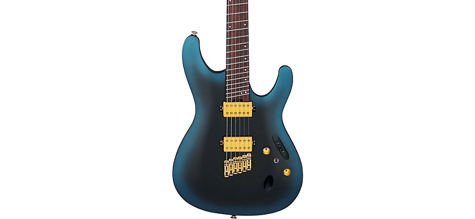 Ibanez SML721 S Axe Design Lab Multi-Scale Electric Guitar in Midnight Arctic Ocean Matte