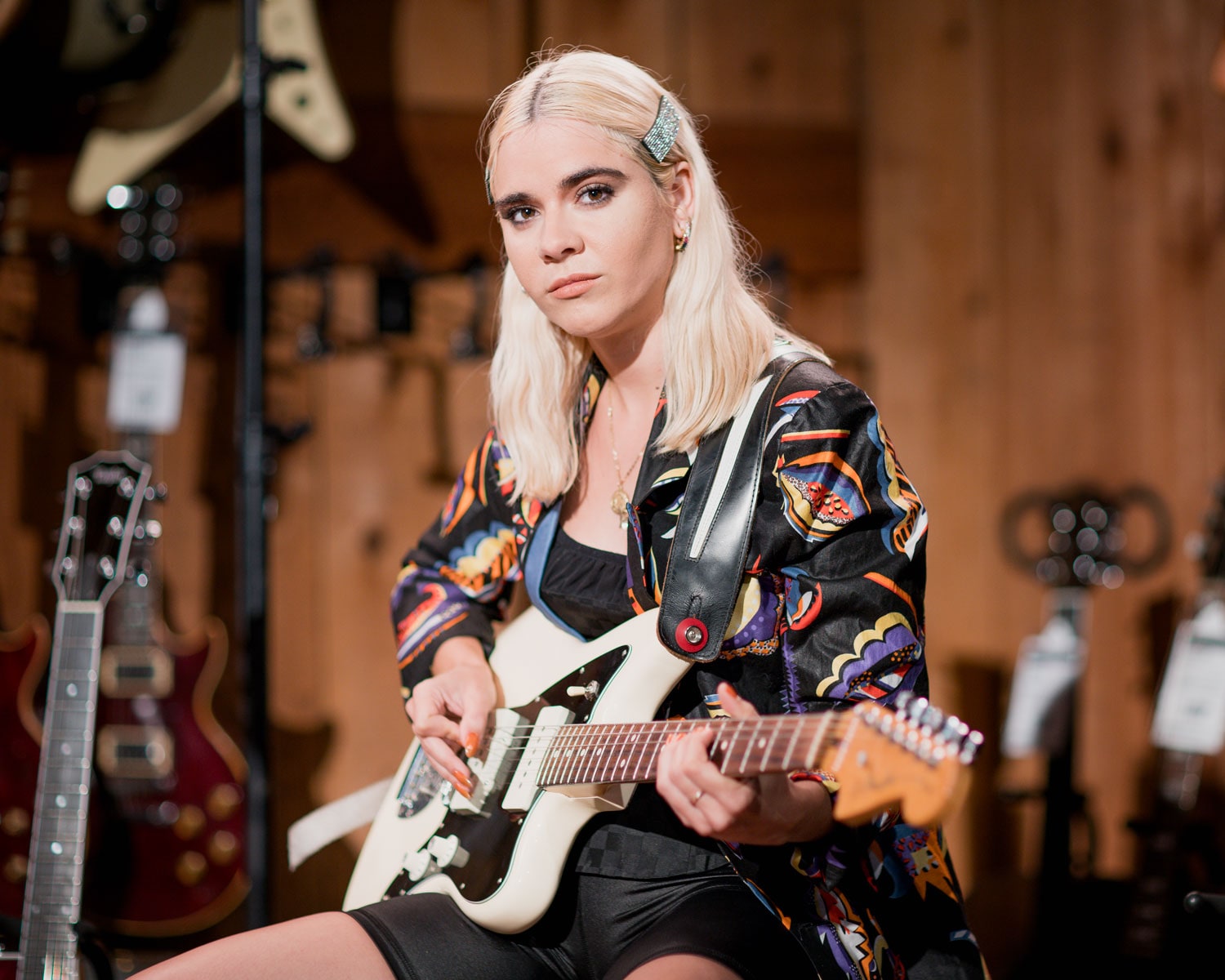 Guitarist Cecilia Della Peruti at the Guitar Center x She Shreds Panel at Guitar Center Hollywood